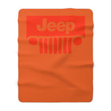 Jeep Sherpa Fleece Blanket Orange/Orange