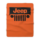 Jeep Sherpa Fleece Blanket Blk/Orange